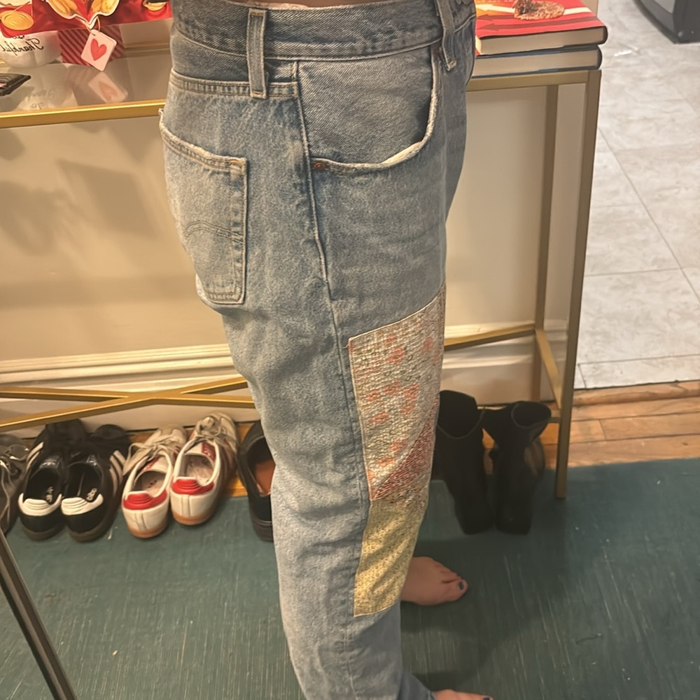 Patchwork Blue Jeans - image 8